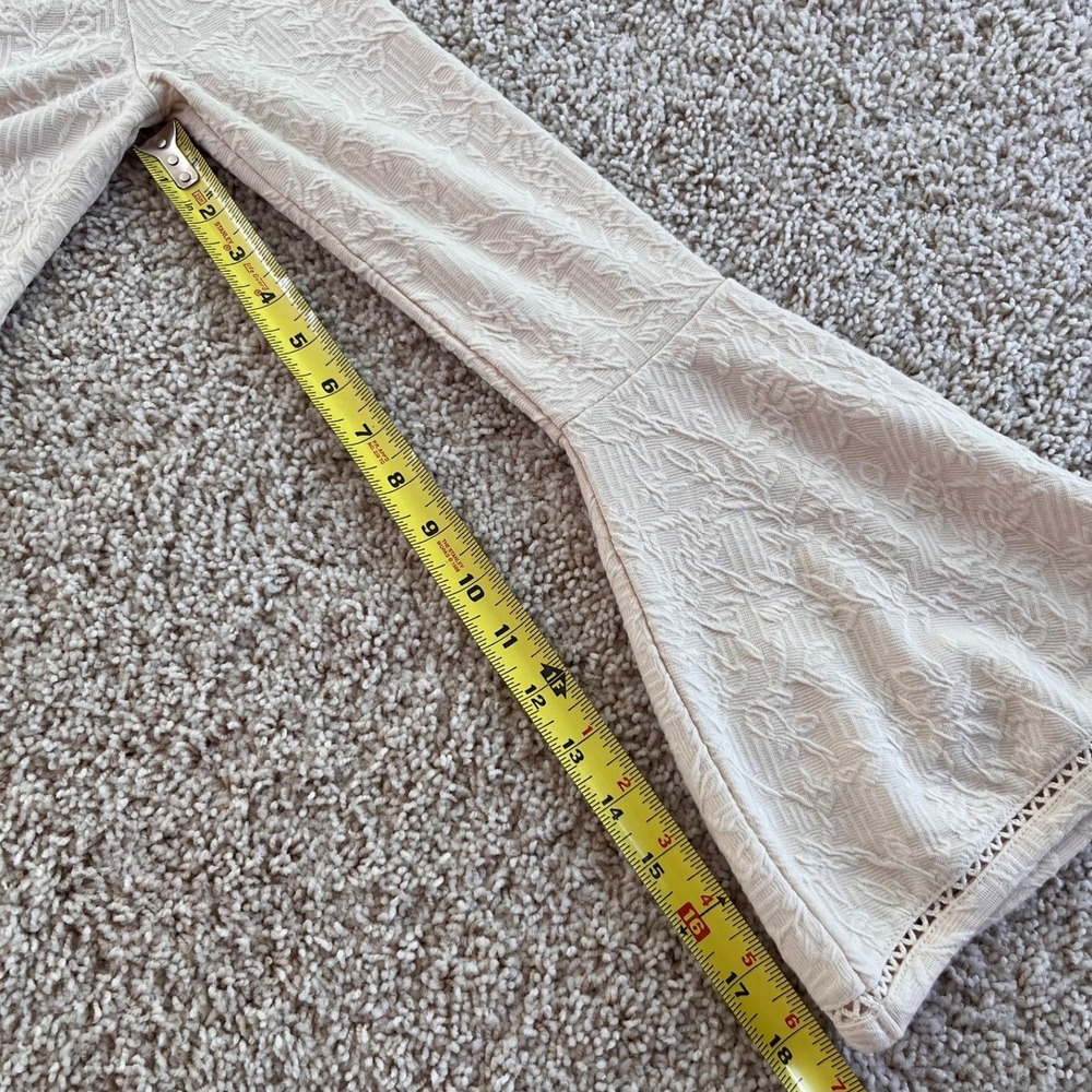 Shyanne Top XS Cream Textured Knit Bell Sleeve Boho Western Festival Romantic - Picture 6 of 8